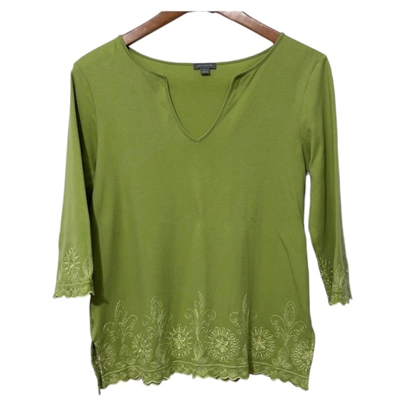 Ann Taylor Tops - Ann Taylor Womens Floral Embroidered Top